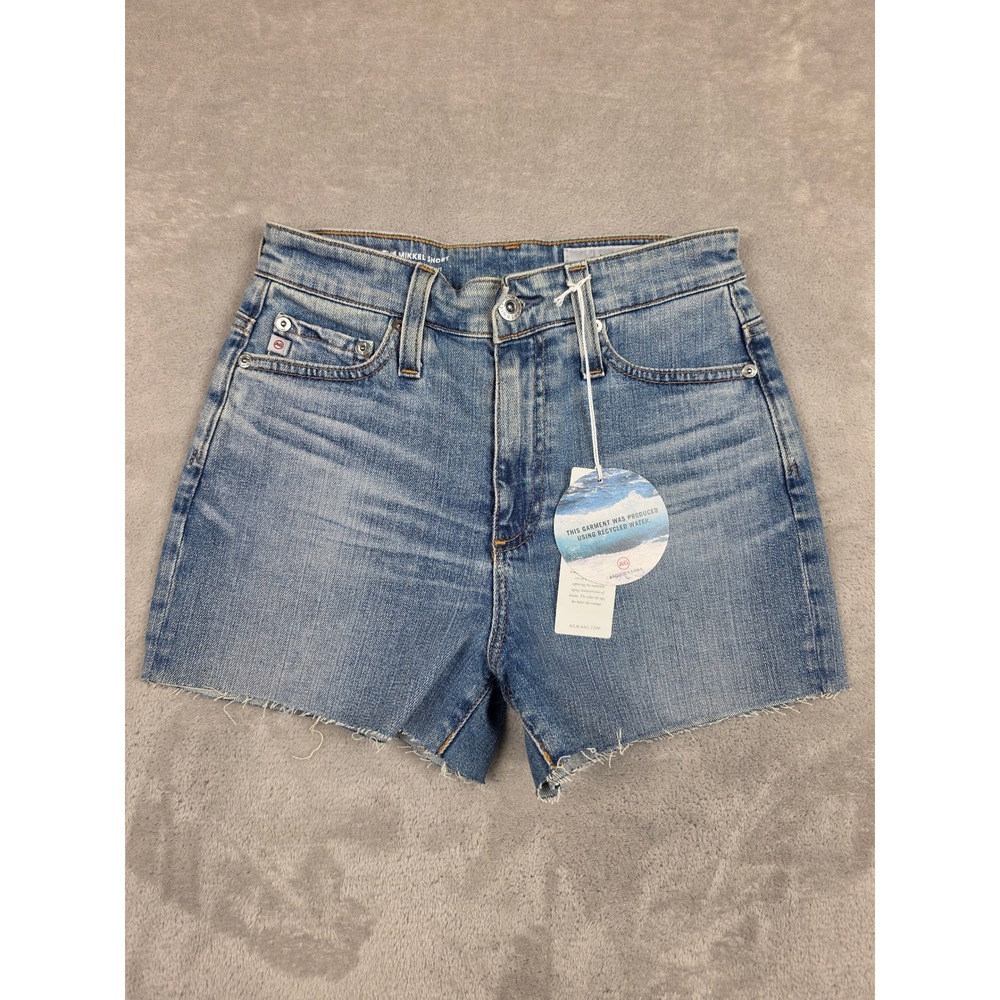 AG Adriano Goldschmied The Mikkel Shorts Women 23 Blue High Rise Vintage Raw Hem
